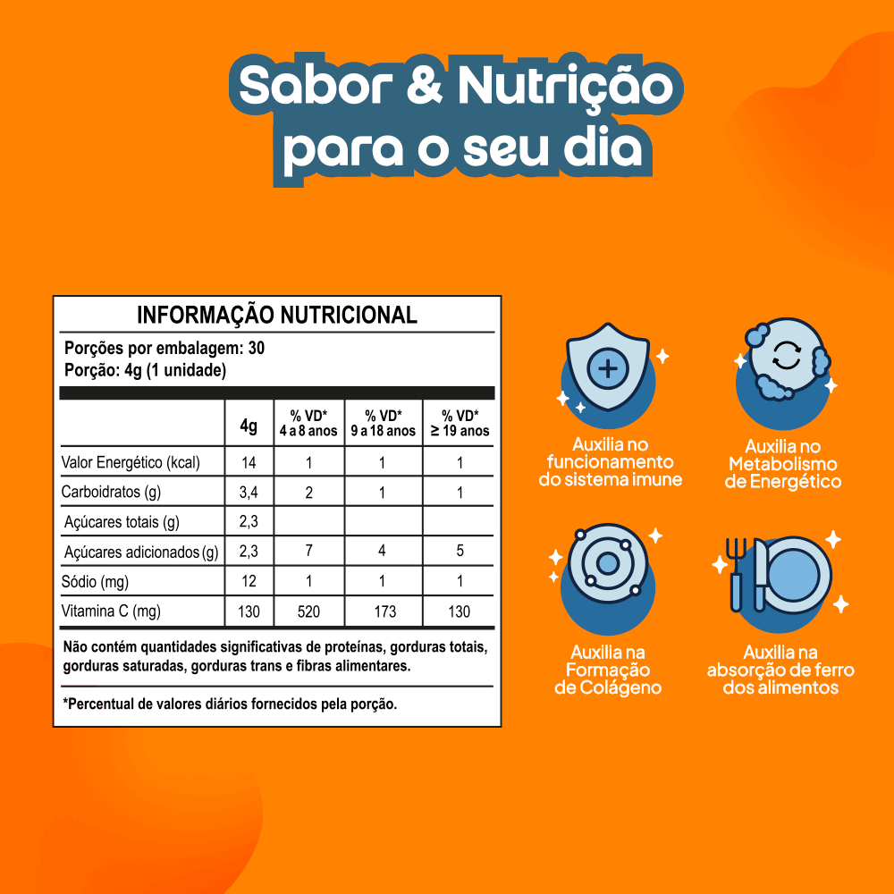 6 Gummy Vitamina C Tangerina