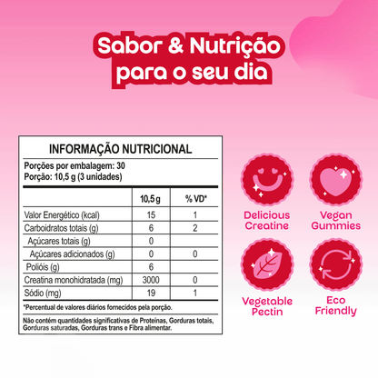 Gummy® Creatina Morango 315g