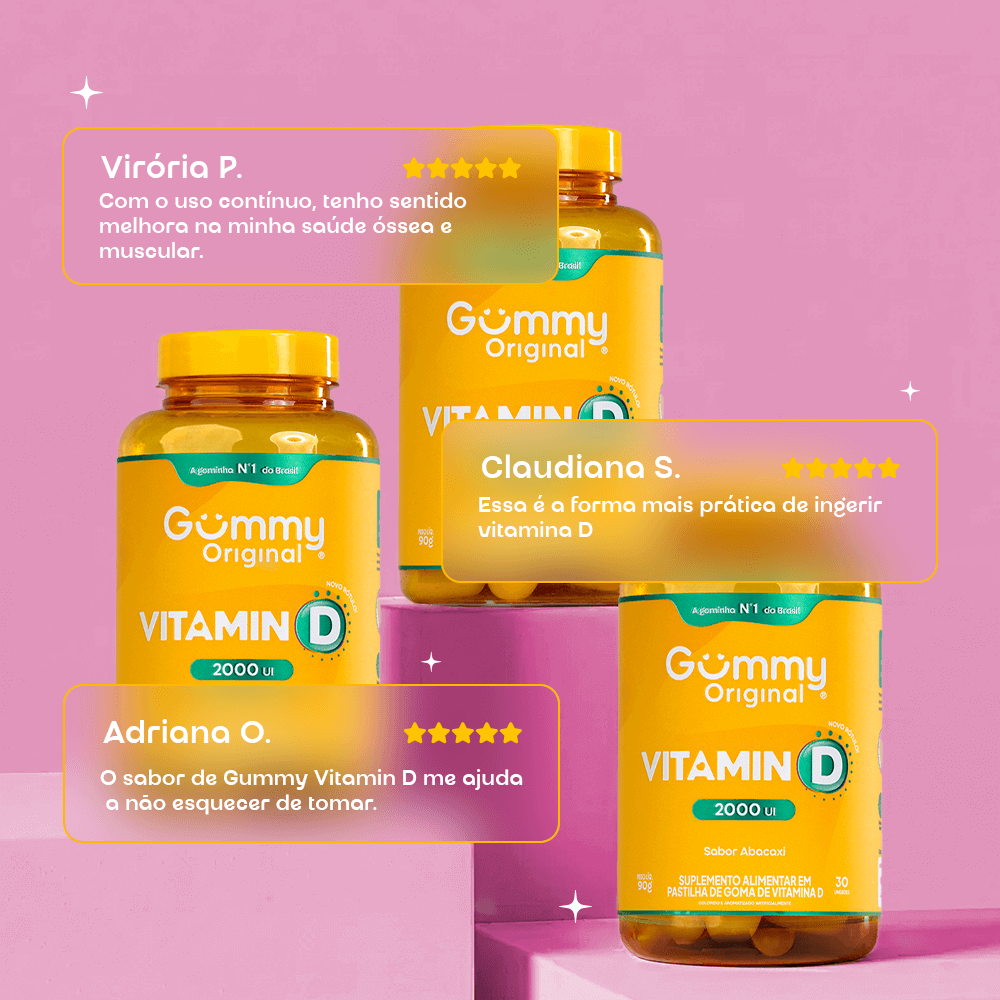 6 Gummy Vitamina D Abacaxi