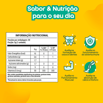 6 Gummy Vitamina D Abacaxi