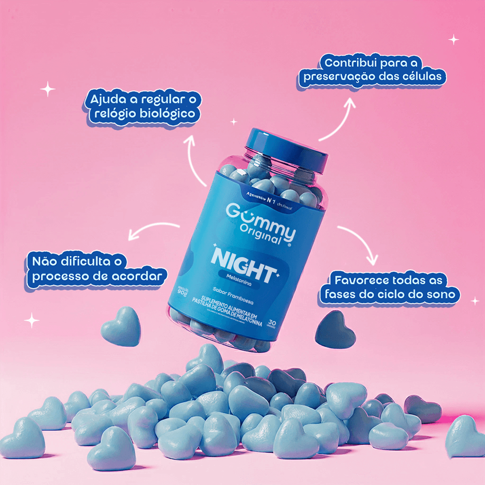 Gummy Night Melatonina® - Framboesa  90 g